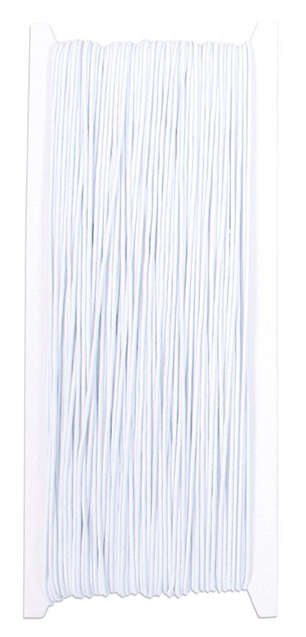 Elastisk snor 50 m 1 mm Hvid - Elastiske smykketråde, Smykkesnor & tråde, Håndværk