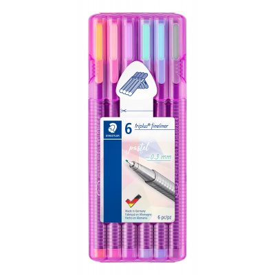 Fineliners Triplus Pastell - 6 pennor