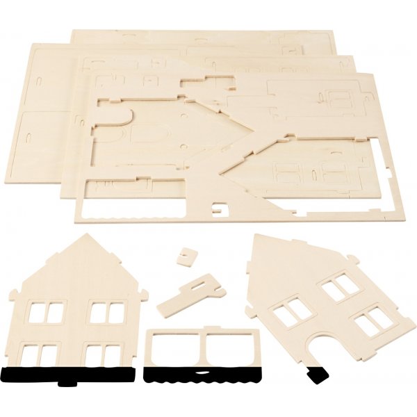 3D Konstruktionsfigur - Hus med veranda 3D Konstruktionsfigur - Hus med veranda