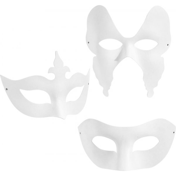 Masker - vit - 3 x 4 st Masker - vit - 3 x 4 st