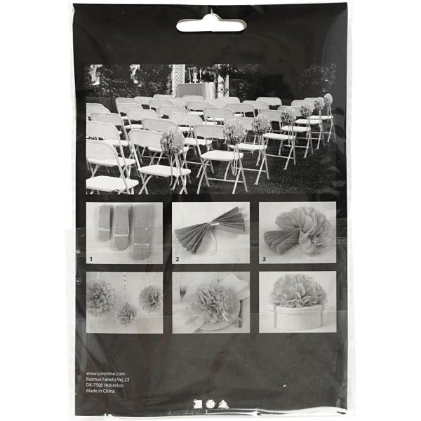 Papperspompomer - vit - 3 st Papperspompomer - vit - 3 st