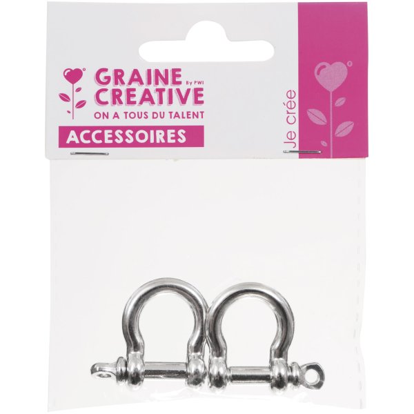 Metallshacklar silver 22 x 27 mm, 2-pack Metallshacklar silver 22 x 27 mm, 2-pack