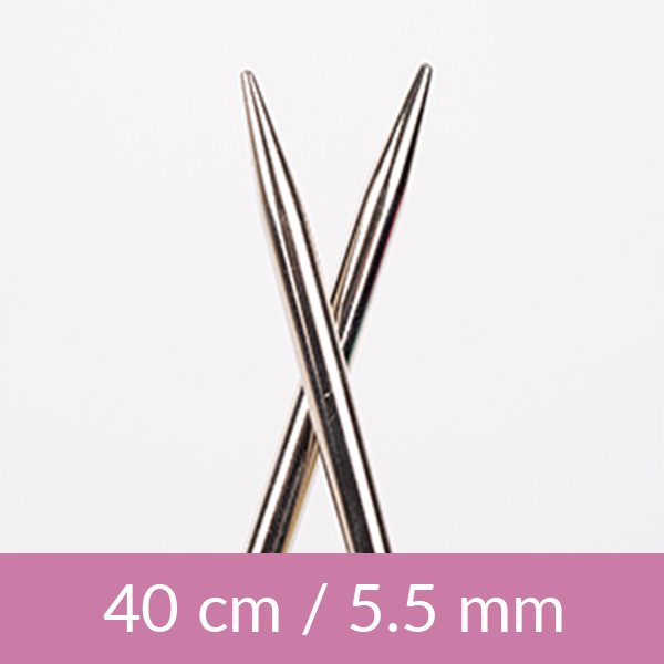 Cirkulære strikkepinde - Messing - 40 cm 5,50 mm / 15,7 tommer US 9 - Rundpinde, Strikkepinde, Strikning, Strikke, hækle, knytte og væve
