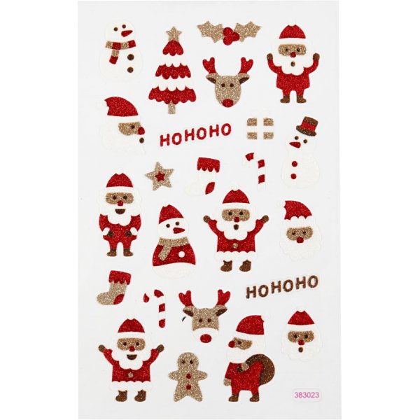 Glitterstickers - jultomte Glitterstickers - jultomte