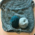 Kundbild DROPS Brushed Alpaca Silk garn - 25g - Ljus sjögrön (15): Lättsamt garn som tillsammans med...
