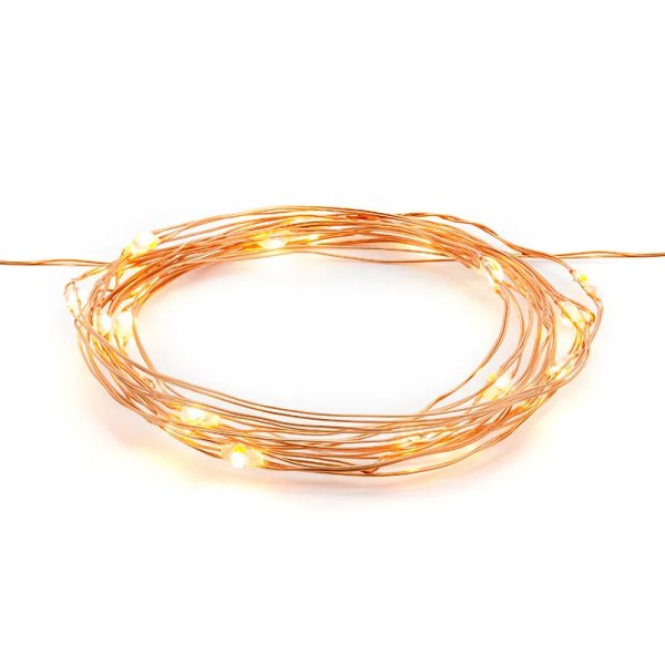 LED-ljusslinga p� koppartr�d 1,9 m - Varmvit