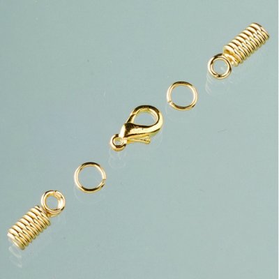Lsanordningar fr lderband  2 mm - guldplterade (fjderfste)