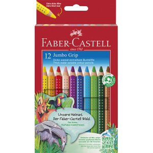 Fargeblyantsett - Faber-Castell - Jumbo Grip papp