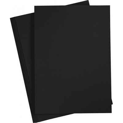 Farget papp - sort - A4 - 180 g - 20 ark