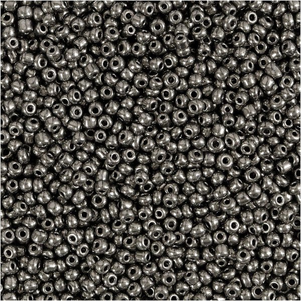 Rocaillep�rlor 1,7 mm Gr�metall 25 g