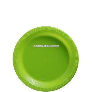 Kiwigrna desserttallrikar i plast 17 cm - 50 st