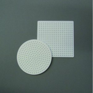 Nabbi perleplade 9 cm - Hvid 2-pak Mix Rund/Firkantet