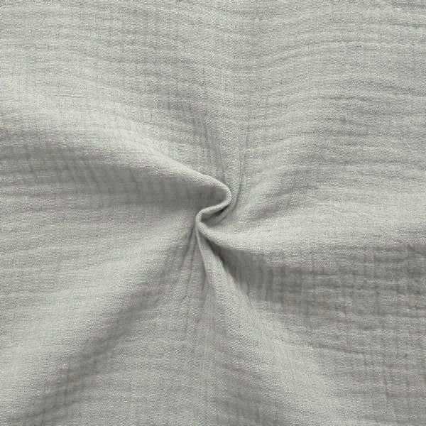 Bomullsmuslin Double Gauze – 130 cm - Gråbeige - Enfärgat bomullstyg, Bomullstyg, Tyger
