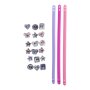 Armbandset Kuromi - 3 armband med 18 berlocker