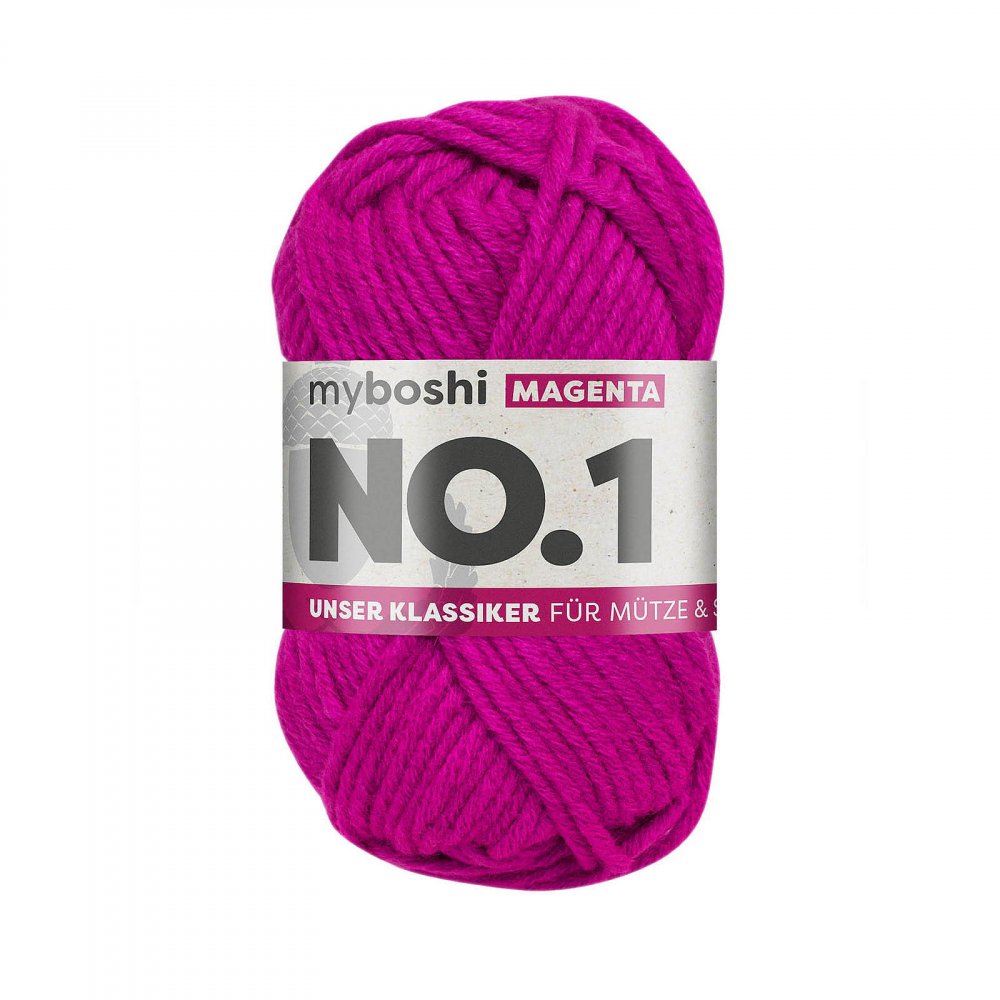 Myboshi No.1 - 50 g - Magenta - Myboshi garn, Garn, Strikke, hækle, knytte og væve