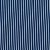 Duorand - Marinebl med hvite smale striper (nr. 6) - 160 cm