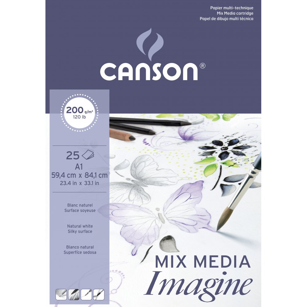 MixMedia Imagine 200 g - A1 - Øvrige papirer, Blok