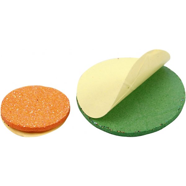 Dekorgummicirklar - mixade glitterfärger - 1000 st Dekorgummicirklar - mixade glitterfärger - 1000 st