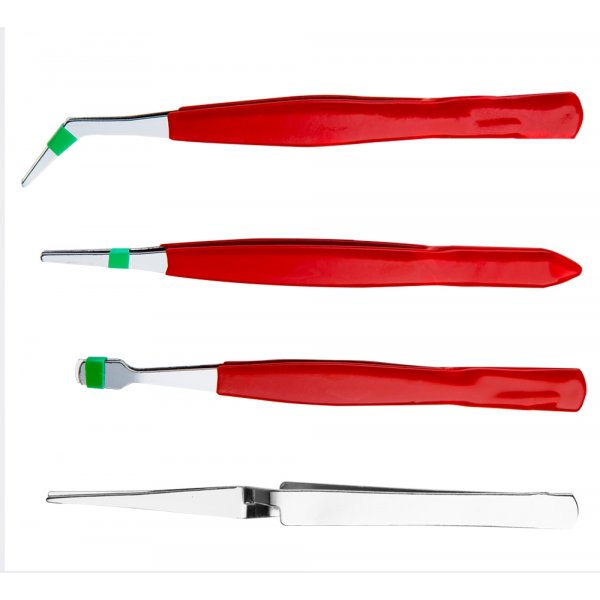 Pinsettsett, 4 deler