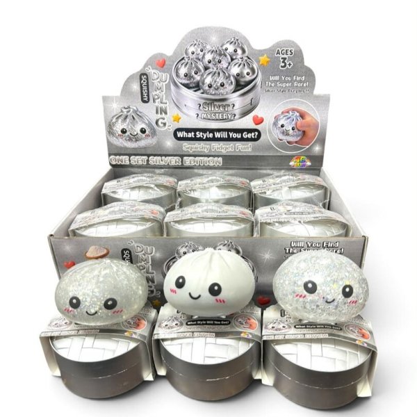 Mystery Squishy Dumpling Silver Edition
