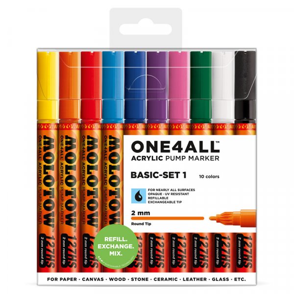 Akrylmarker One4All 2 mm 10-pak - Basic I